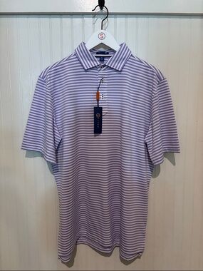Stitch Golf Men’s Lavender Striped Polo